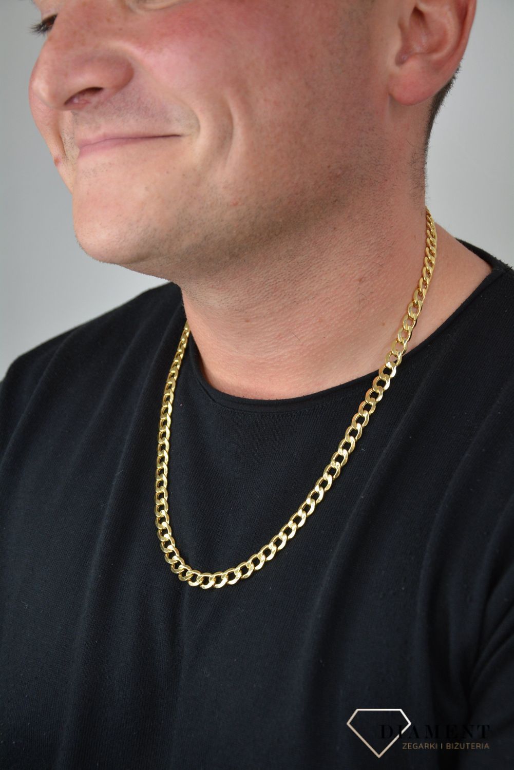 Złoty łańcuszek 585 pancerka 8 mm DIA-LAN-1117-585D 8mm.jpg